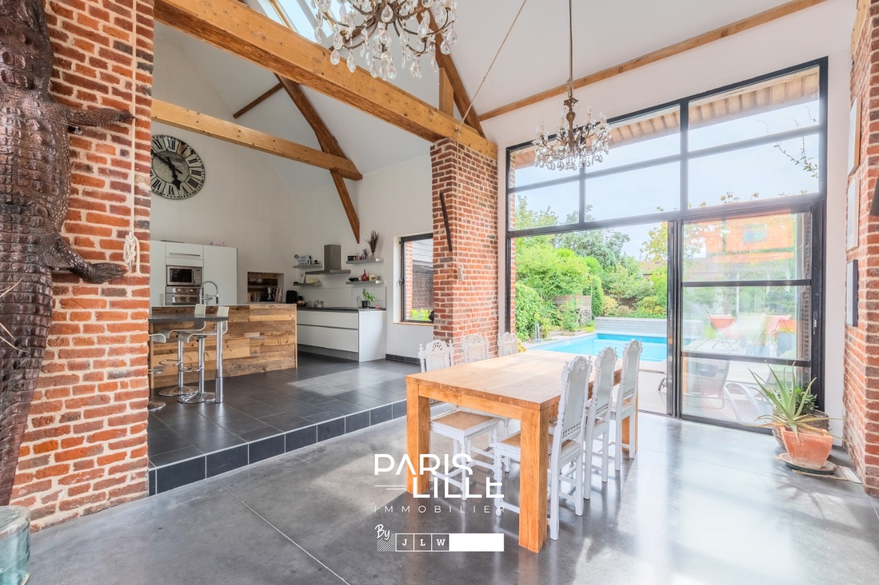 Superbe corps de ferme jardin et piscine  Photo 2 - Paris Lille Immobilier